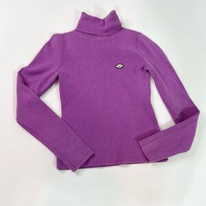 See by Chloe Sweater Womens XS Purple Turtleneck Cotton Blend